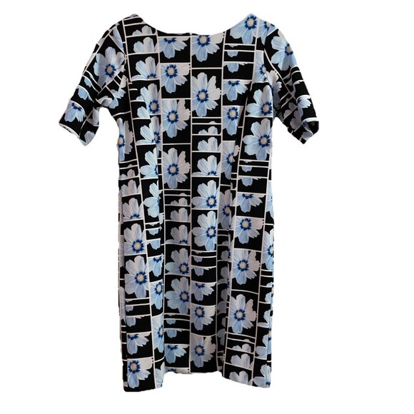 Alfani Women's Floral Window Pane Dress Sheath Size 8P Colorful Daisy Dopamine - Picture 1 of 11